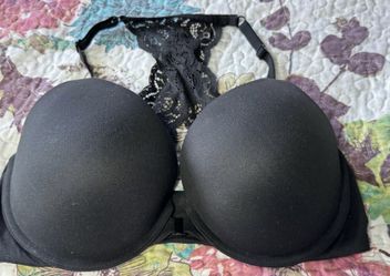Black padded Victoria secret front clasp euc 36 D