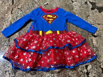 Halloween Costume Supergirl Toddler Kids Size 2T the Cape is detachable
