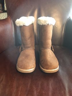 Girls Chestnut Brown Boots - Size 1M