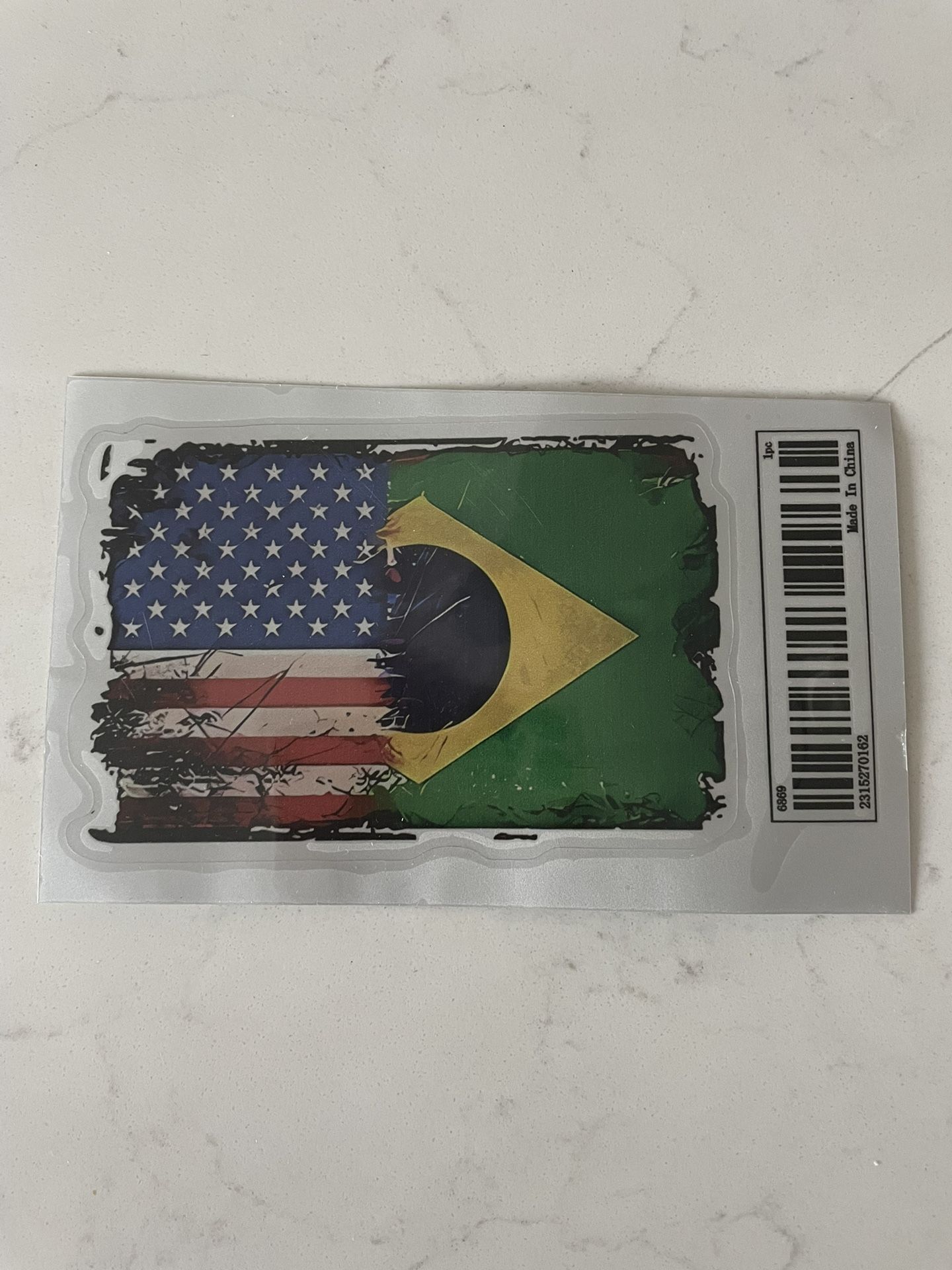 Brazilian American Flag Sticker