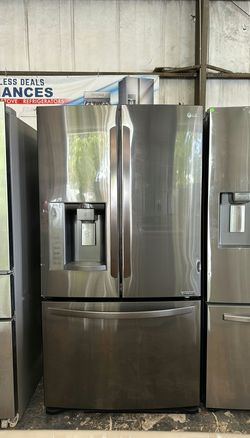 LG 3-Door Refrigerator (French Door Fridge) Stainless Steel - Water Dispenser, LED Lighting