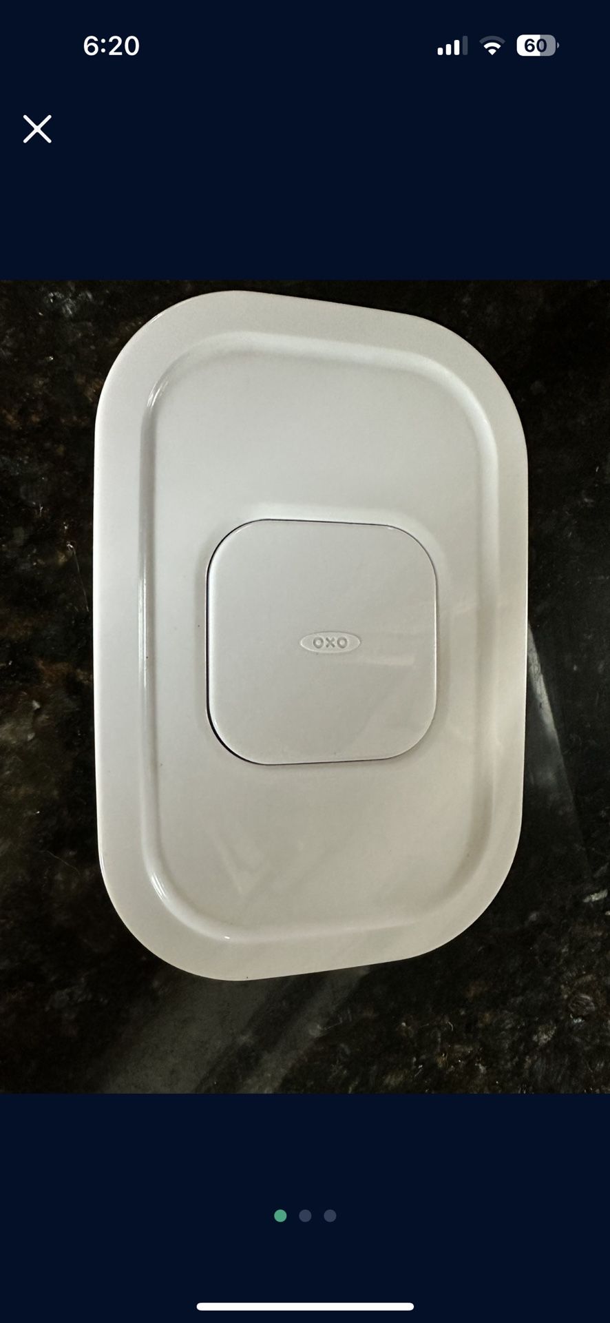 OXO Pop Airtight Container Top. Like New. 4”x6”.