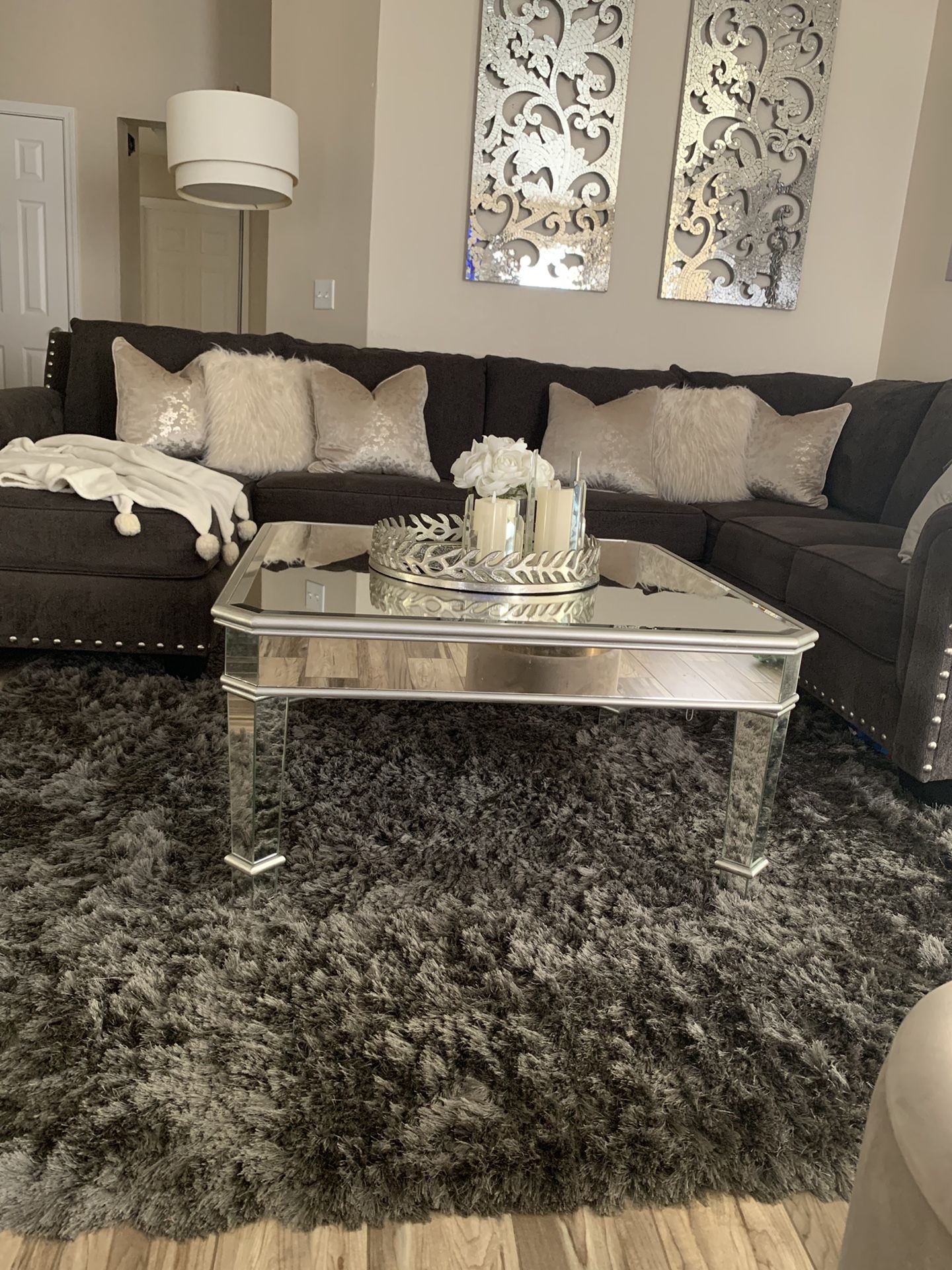 Mirrored coffee table