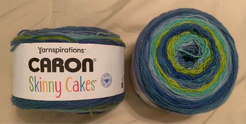 2 CARON SKINNY YARN CAKES  Crochet Knit