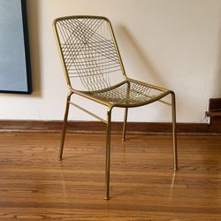 Mid-Century style Brass Side Chair “Alpha” by CB2