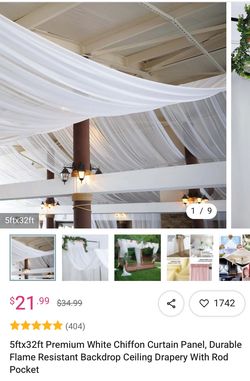 Wedding Decor - Tent Drapery - White Drapery