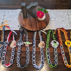 Custom made Ribbon Lei - Personalized Any color/ Any Name / Any Character