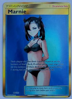 POKEMON: MARNIE TRAINER - FULL ART HOLO HANDMADE CUSTOM ORICA CARD