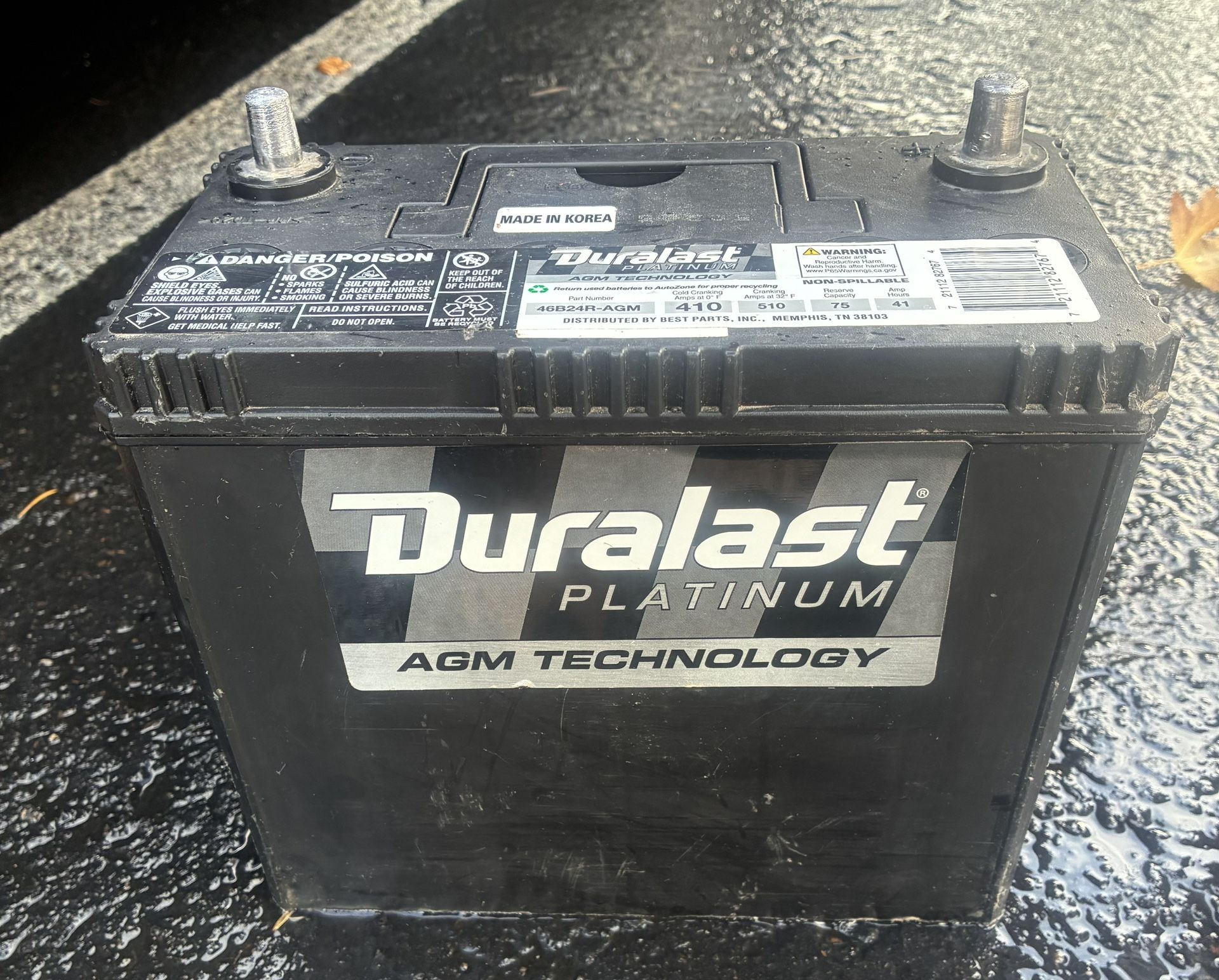 Duralast Platinum AGM Technology S46b24r 