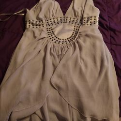 BCBG V-nck Grecian Chiffon Dress Sz 6