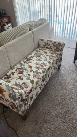 Handy Living Wallen Traditional Rolled Arm Storage Bench