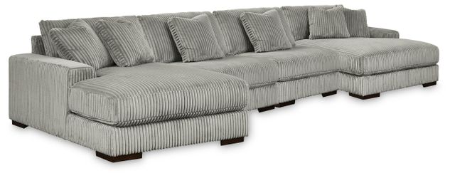 Lindyn Fog 4-Piece Sectional with Double Chaise (Online Special Price)