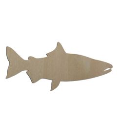Unfinished Wooden Ocean Animal Salmon Fish Shape Wood Cutout Laser Cut Blank Crafting Supplies