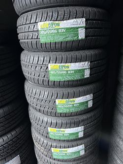 SET OF FOUR NEW TIRES 185/55/16 TBB INCLUDING MOUNT AND BALANCE, ASK ME FOR SIZES AND BRANDS 