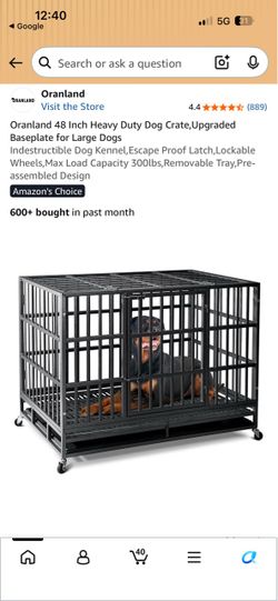Large Metal Dog Crate