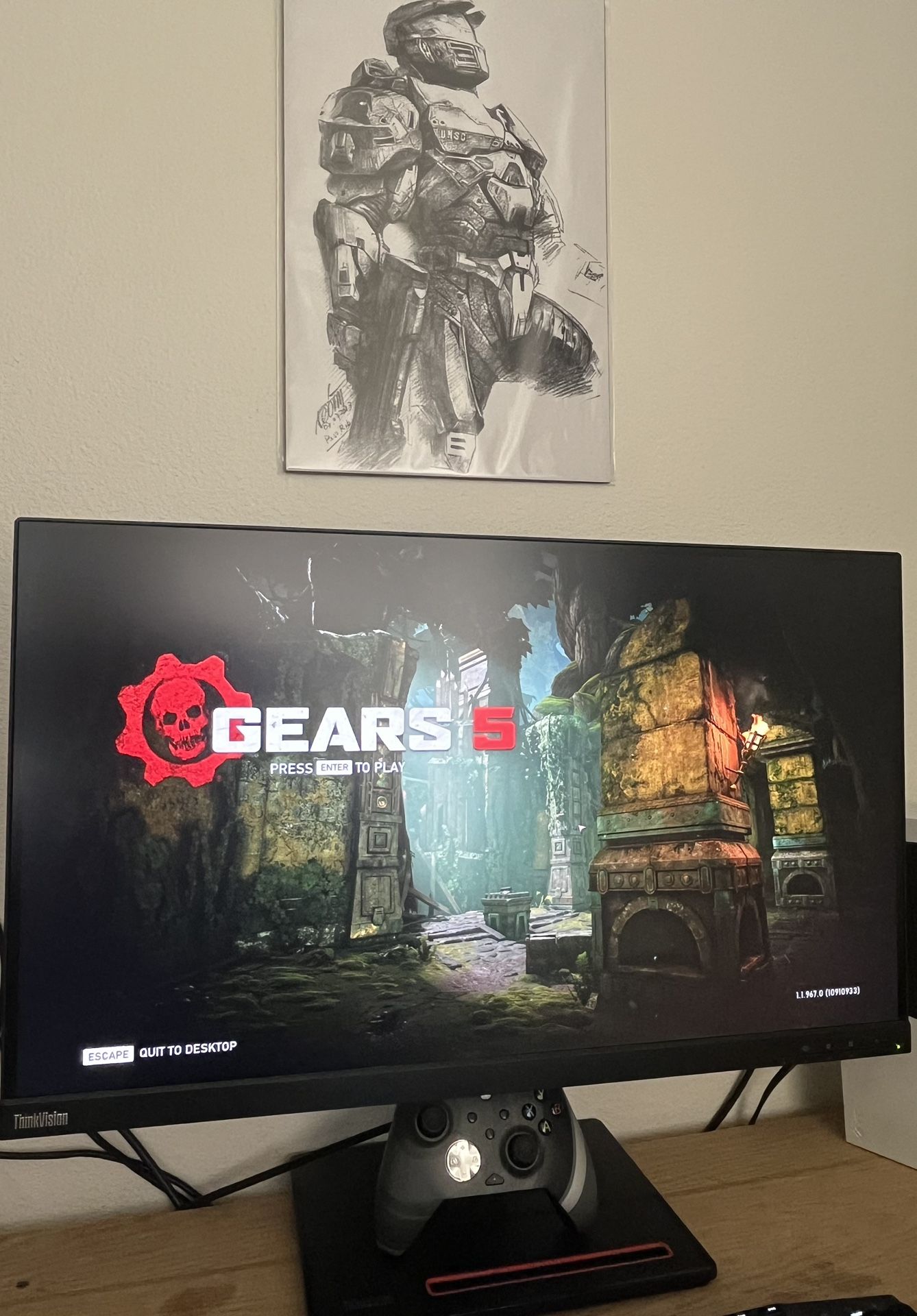 Gaming Lenovo Monitor 27” 2k 2560 X 1440p resolution 60hz