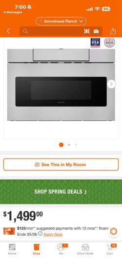 Sharp 24 in. 1.2 cu. ft. Built-In Microwave Drawer with Concealed Controls in Stainless Steel Finish with Sensor Cooking