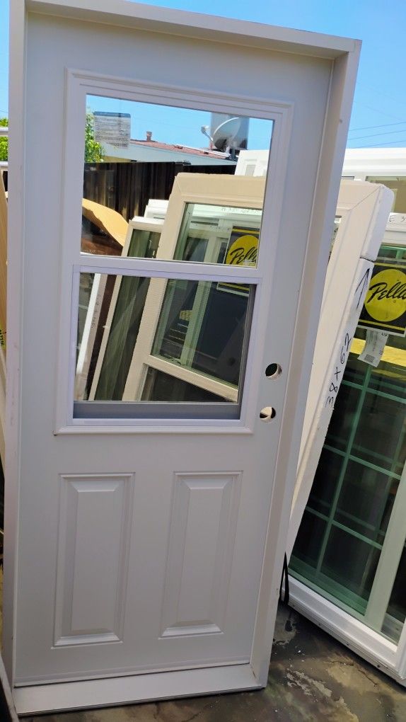 32x78 Exterior Door Fiberglass Door And Frame, Perfect For Mobile Home,Or Low Patios,Or Low Roof In Holds Houses $650 , Painted,And Wide Frame,,