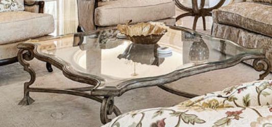 Very Rare & Unique Scallop Cut Coffee Table