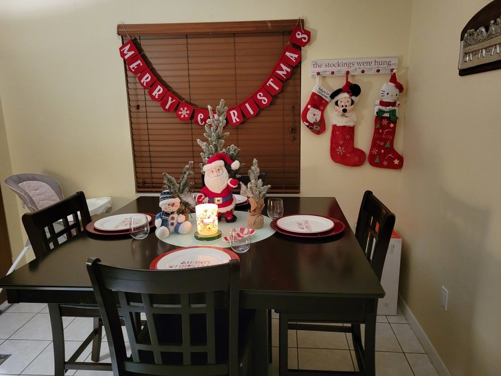 Dark Brown Wooden Dining set