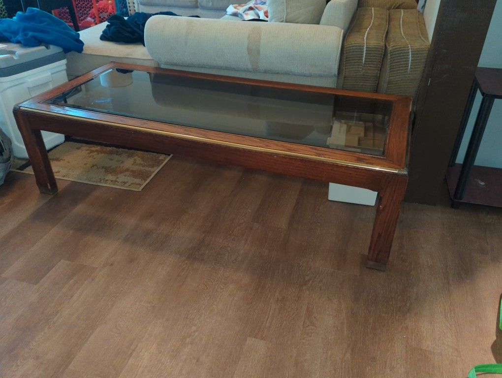 Large Glass Top Coffee Table