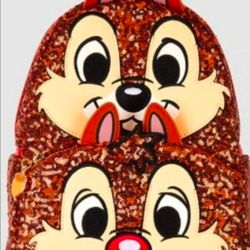 Loungefly Disney Chip N Dale Sequin Cosplay Backpack Web Exclusive New With Tags ((LAST ONE))