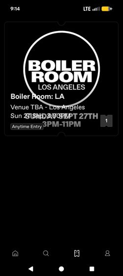 Boiler room ticket x1