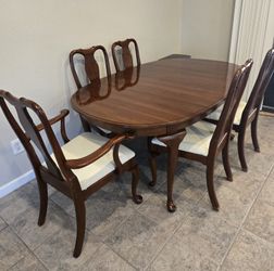 Solid Cherry Dining Room Set with Leaves 7.8 feet long
