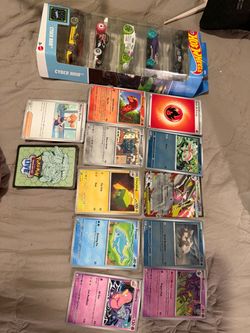 Hot Wheels Cyber Noir 5-Pack & Pokémon Cards Lot