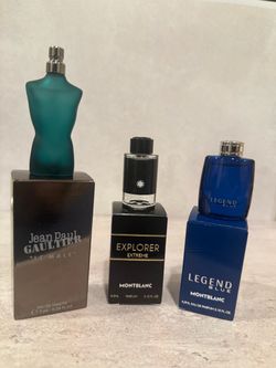 3pc Men's Designer Cologne Minis - JPG Le Male & Montblanc Set NIB⁠