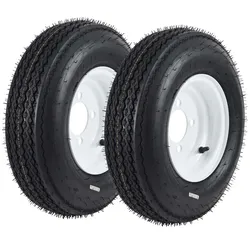 4.80-8 Trailer Tire / Wheel, 4 lug (White)