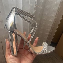 Size 6 Silver Heels 