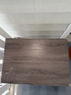 Modern Grey Wood Grain 2-Drawer Nightstand