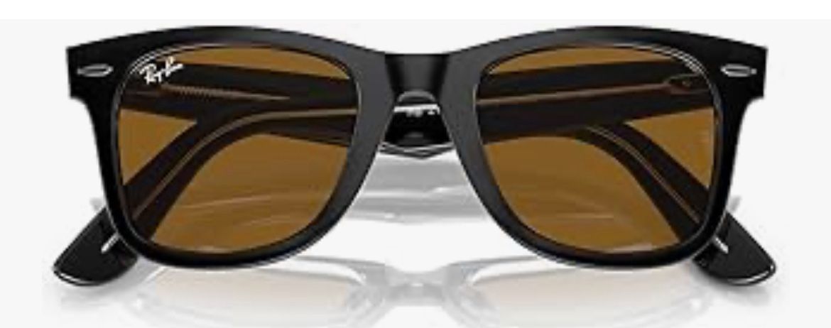 Rayban wayfarer Classic RB 2140 Black Frame With Brown Transparent Lens.