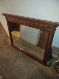 Wooden Vanity Mirror 