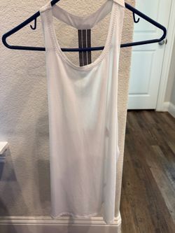 Athleta White Racerback Tank Top, Medium