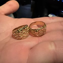 Gold Nugget Rings 