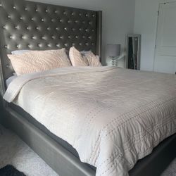 King Platform Bed & Mattress 
