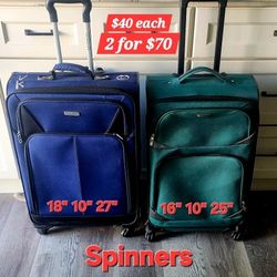 Suitcases W Spinner Wheels & Handle