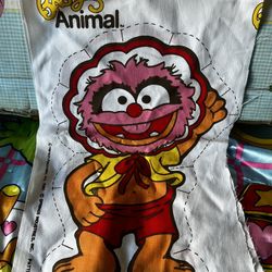 Muppet Babies Animal to Cut Sew and Stuff Fabric Panels Vintage 1985