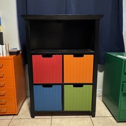 Colorful Storage Cabinet / Bookshelf - Great Condition!
