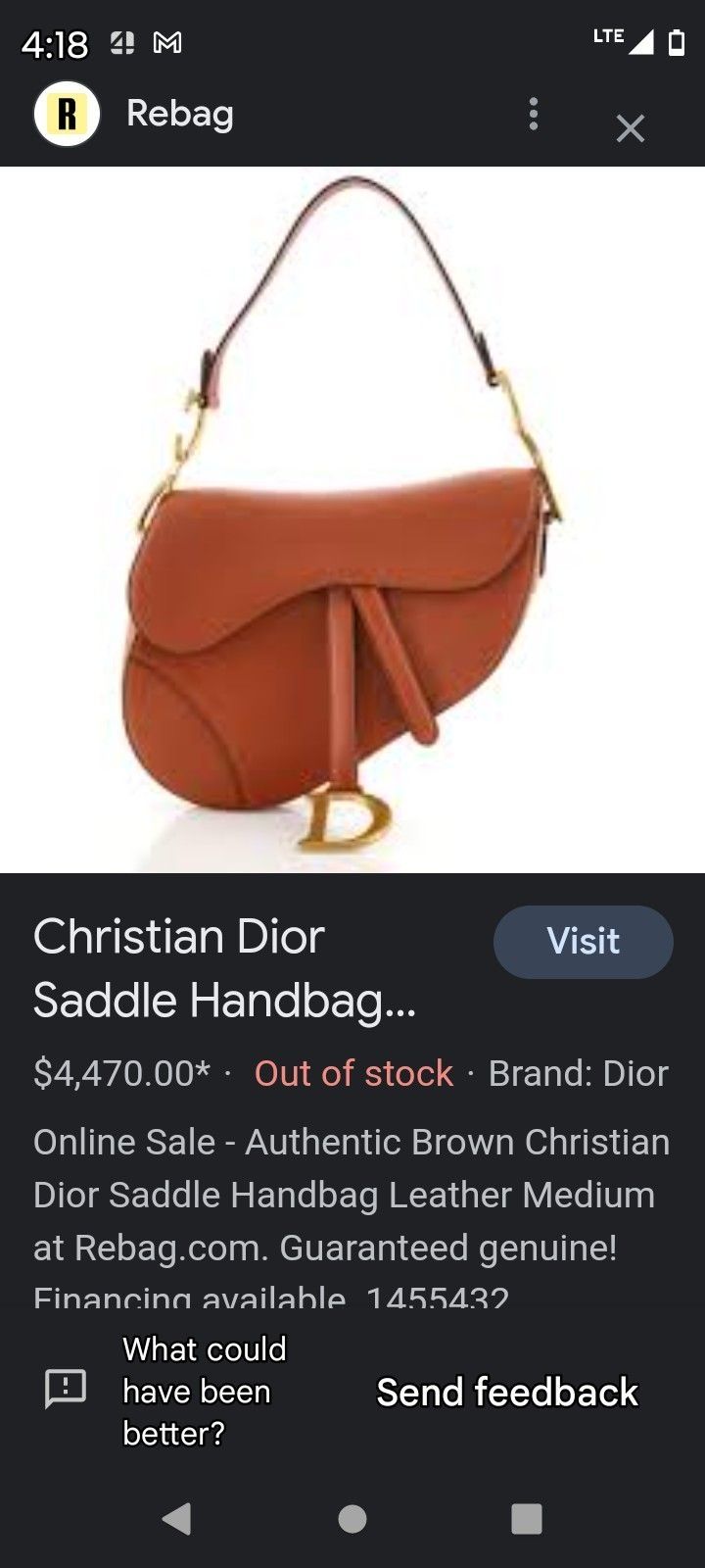 Christian Dior - Saddle Bag - Hand Bag