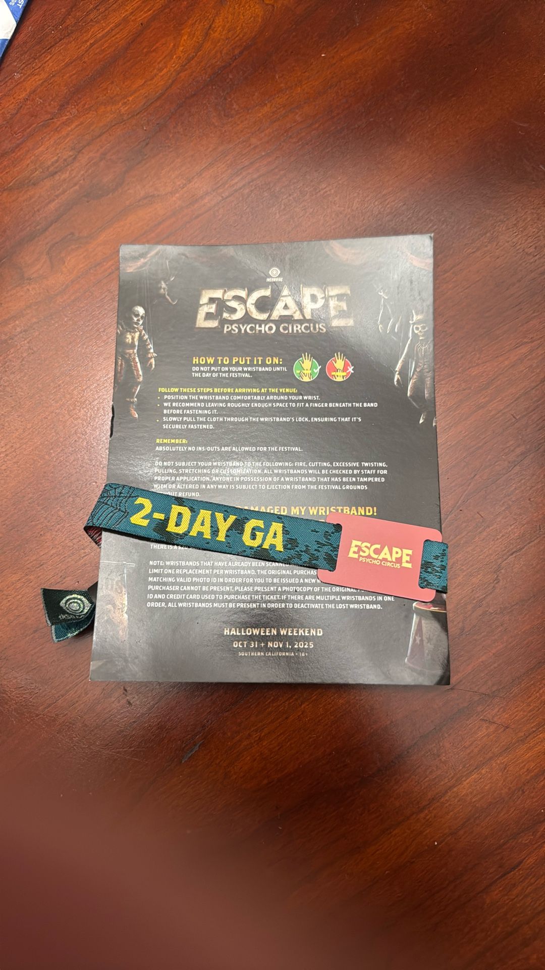 Escape 2 Day Pass $250