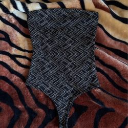 Black Glittery Bodysuit