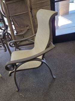Set of 4 patio chairs brand new fabric slings.