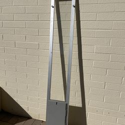 Ideal Pet Products Aluminum Pet Patio Door, Adjustable Height 79’-81", 9 x 15" Flap Size, White. Single Pane Clear Tempered Glass