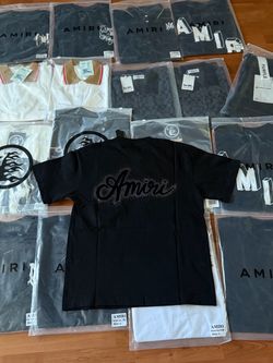 Amiri Crystal Script Logo Black T-Shirt
