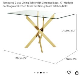 Tempered glass dining table NEW
