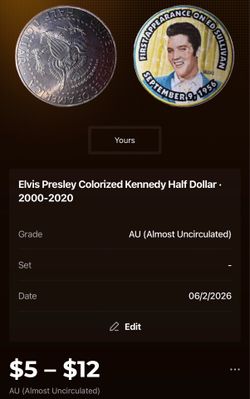 Elvis Presley color Half Dollar