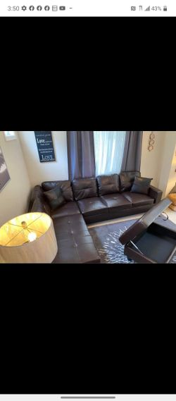 Sectional and ottoman